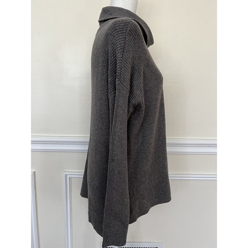 DEVOTION BY CYRUS Cowlneck Ribbed Tunic Sweater dark gray tunic Smal A003022 - Picture 4 of 6